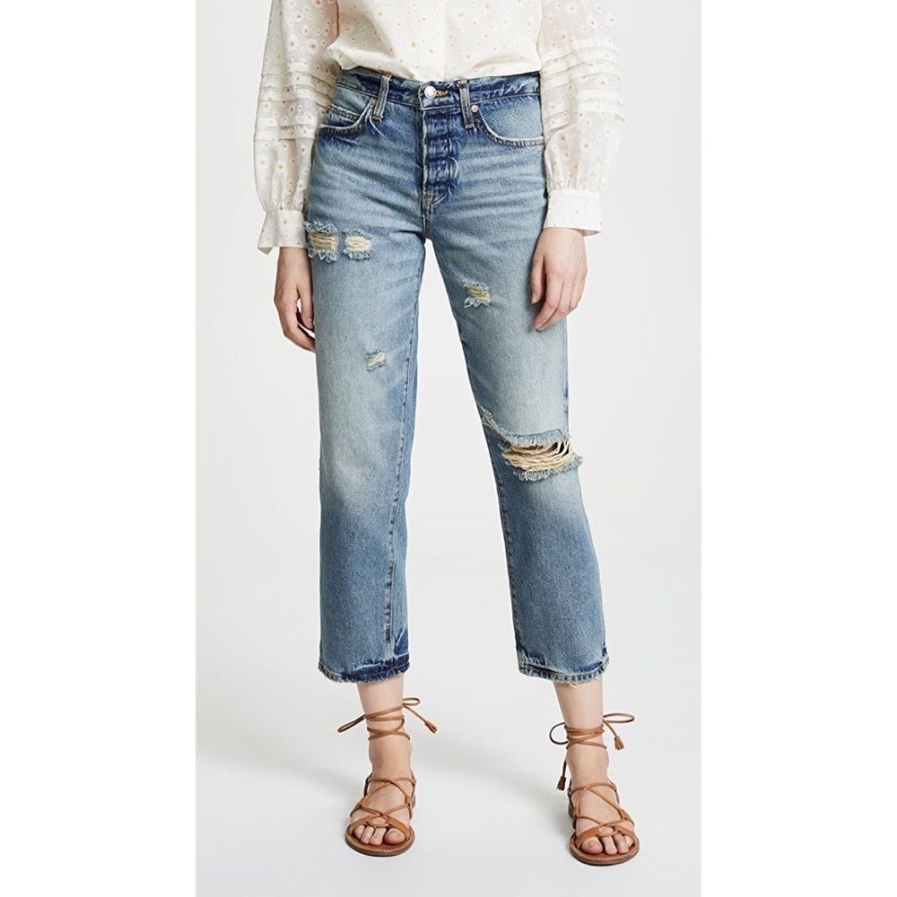 Free People Extreme Washed Boyfriend Jeans - Size 26
